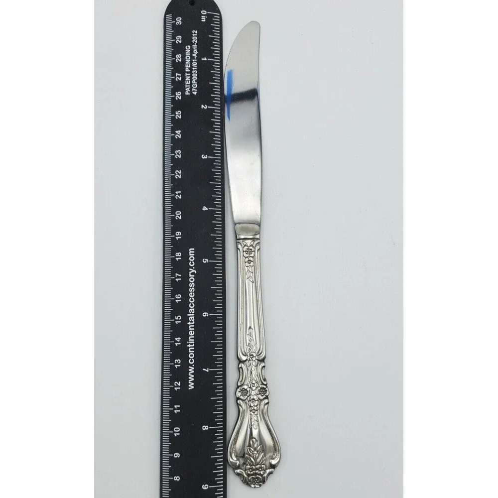 Rogers Co Stanley Roberts Kings Berry Pattern Stainles Dinner Knife Butter Korea